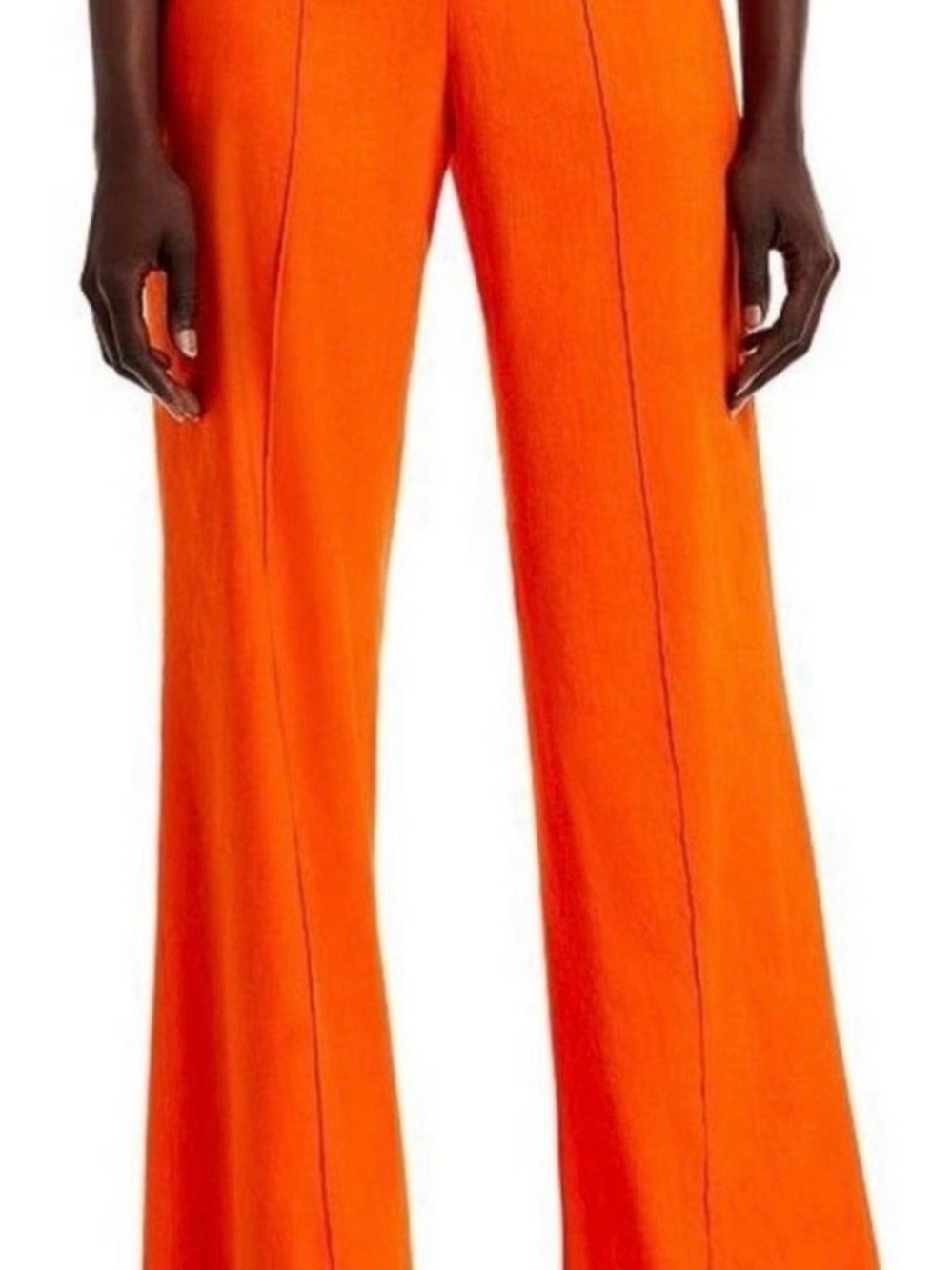 Alice + Olivia Dylan Style Neon Coral Flare Pants